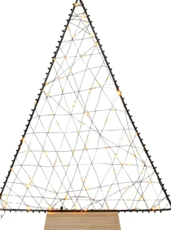 Weihnachtsbaum schwarz mit 80 LEDs warmweiß 19 x 3 x 38 cm