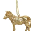 Weihnachtsbaumschmuck Safaridier Zebra gold 9 x 3 x 10 cm
