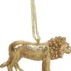 Weihnachtsbaumschmuck Safaridier Löwe gold 9 x 3 x 10 cm