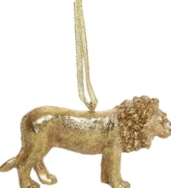 Weihnachtsbaumschmuck Safaridier Löwe gold 9 x 3 x 10 cm