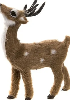 Weihnachtsbaumschmuck Waldtier Hirsch braun 11 x 9 x 8 cm