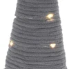 Weihnachtsdeko Baum Cosy grau mit 20 LEDs warmweiß D 11 H 38 cm