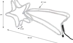 Weihnachtsdeko Stern mit 144 LEDs warmweiß 63 x 8 x 28 cm