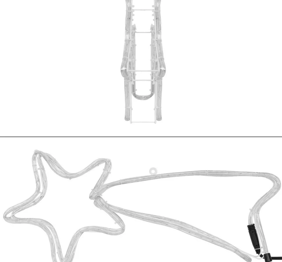 Weihnachtsdeko Stern mit 144 LEDs warmweiß 63 x 8 x 28 cm