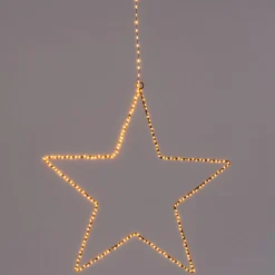 Weihnachtsdeko Stern schwarz mit 300 LEDs warmweiß D 56 cm