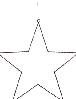 Weihnachtsdeko Stern schwarz mit 200 LEDs warmweiß D 37 cm