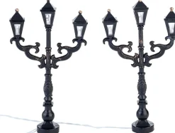 Weihnachtsdorf Laternen mit LED Beleuchtung H 11 cm 2 St.