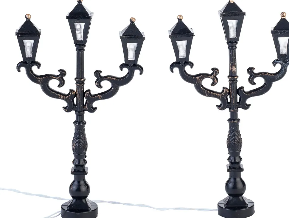 Weihnachtsdorf Laternen mit LED Beleuchtung H 11 cm 2 St.