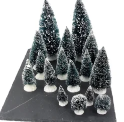 Weihnachtsdorf Miniatur-Tannenbäume Set 16-teilig