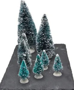 Weihnachtsdorf Miniatur-Tannenbäume Set 8-teilig