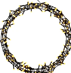 Weihnachtskranz Kugeln mit 200 Lampen warmweiß D 45 H 4 cm