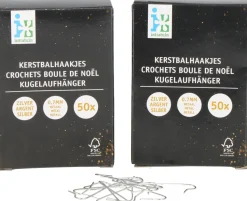 Weihnachtskugel-Aufhänger silber 2 x 50 St.