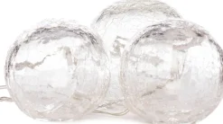 Weihnachtsleuchte Craquelé-Kugeln mit LED-Beleuchtung warmweiß 3 St.