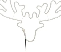 Weihnachtsleuchte Neon Elch mit LED Beleuchtung 62 x 42 x 2 cm warmweiß