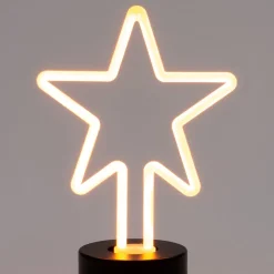 Weihnachtsleuchte Retro-Stern 13,5 x 19,5 cm warmweiß