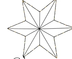 Weihnachtsstern Marnix grau mit 40 LEDs warmweiß 37 x 3 x 37 cm
