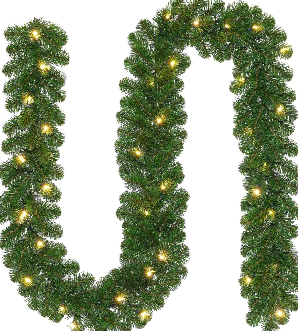 Winterberg Tannengirlande 270 cm x D 20 cm mit LEDs warmweiß