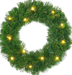 Winterberg Weihnachts- / Adventskranz künstlich mit LED-Beleuchtung D 35 cm