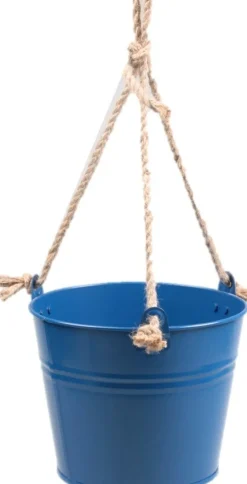 Zinc Collection Hängetopf Sanvi blau D 23 H 18 cm