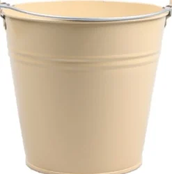 Zinc Collection Zinkeimer Janne beige 24,5 x 24,5 x 23 cm