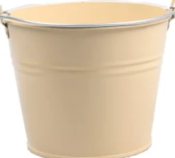 Zinc Collection Zinkeimer Elena beige D 23 H 18 cm