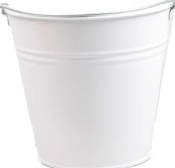 Zinc Collection Zinkeimer Janne weiß 24,5 x 24,5 x 23 cm