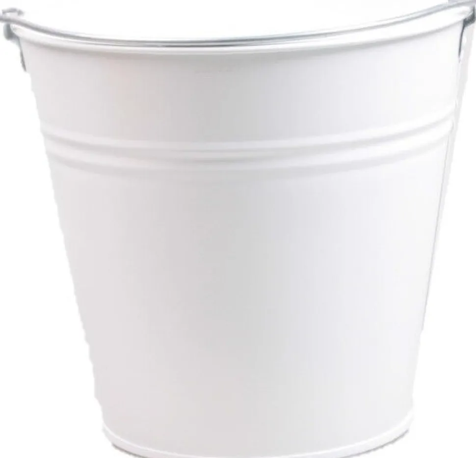 Zinc Collection Zinkeimer Janne weiß 24,5 x 24,5 x 23 cm